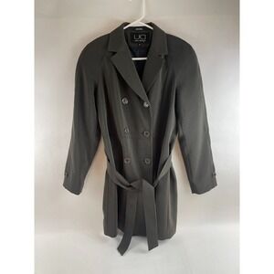 Utex Design Jacket, Women's Size 4, Gray, Shoulder Pads, Trench Coat